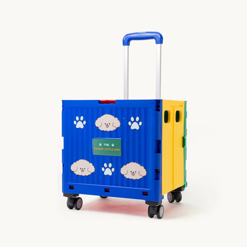 Custom Small Hand Carts Trolleys Utility Carts Mobile Portable Foldable Camping Car Kids Shopping Cart Shopping Trolley