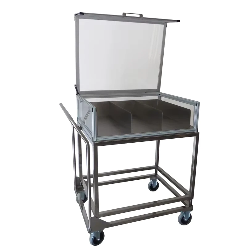 Custom Stainless Steel Sterile Hospital Cart Medical Instrument Trolley Laboratory Essential Sheet Metal Laser Cut Fabrication