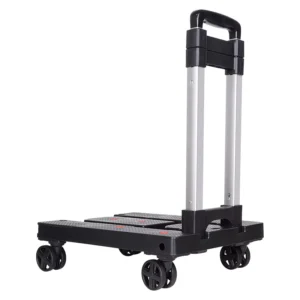 Custom Steel Folding Hand Cart Portable Utility Platform Trolleys Shopping Cart Telescopic Luggage Cart Shopping Trolley