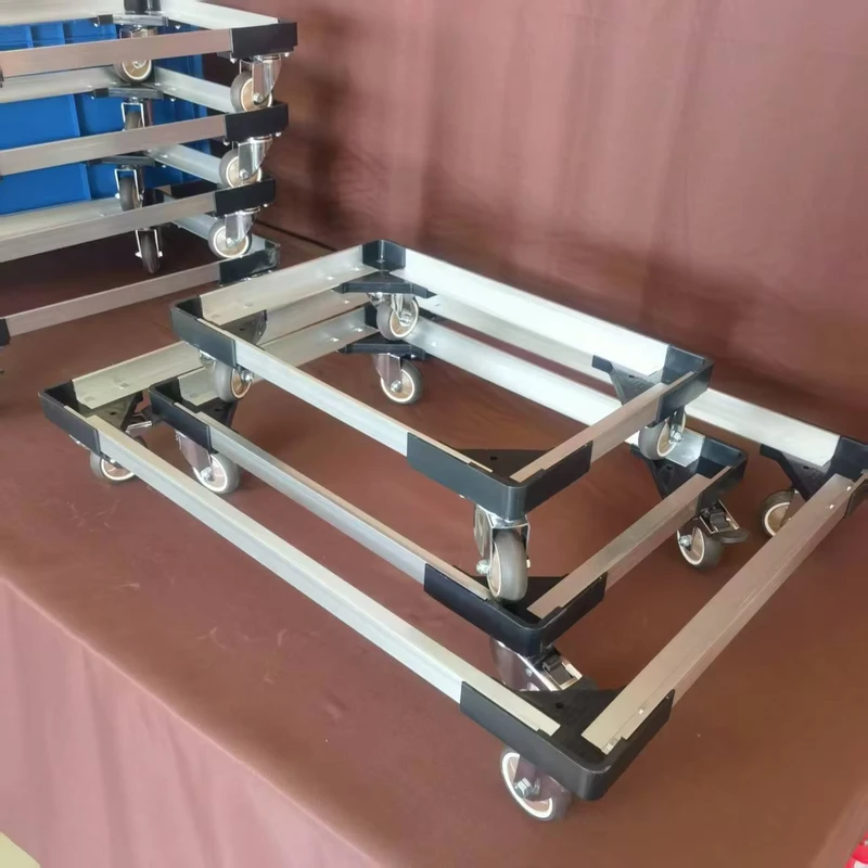 Custom Various Sizes Crate Warehouse Hand Cart Trolley with 4 Swivel Wheels Dolly Hand Truck