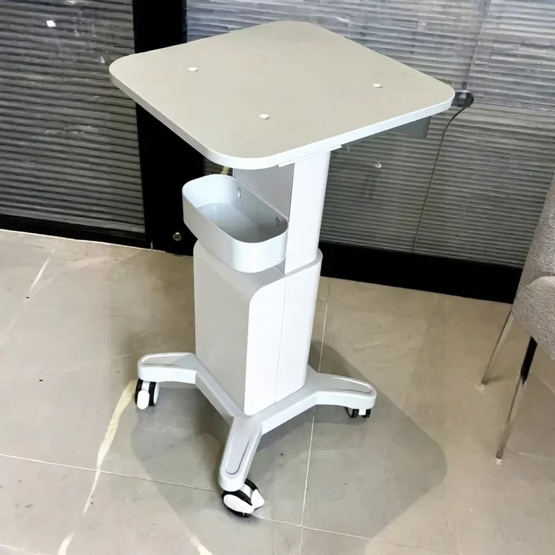 Custom White ABS Metal Beauty Trolley for Facial Beauty Instruments Spa Use