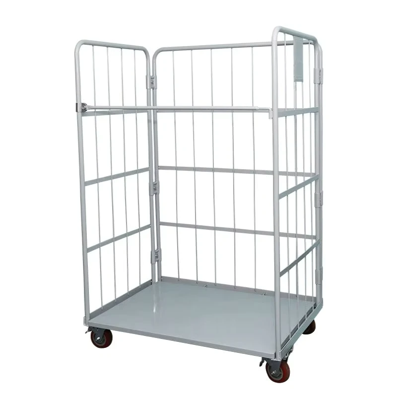 Customizable 5-Ply Metal Steel Welded Collapsible Roll Cage 3 Sides Storage Rack Trolley Cart Standard for Hand Carts