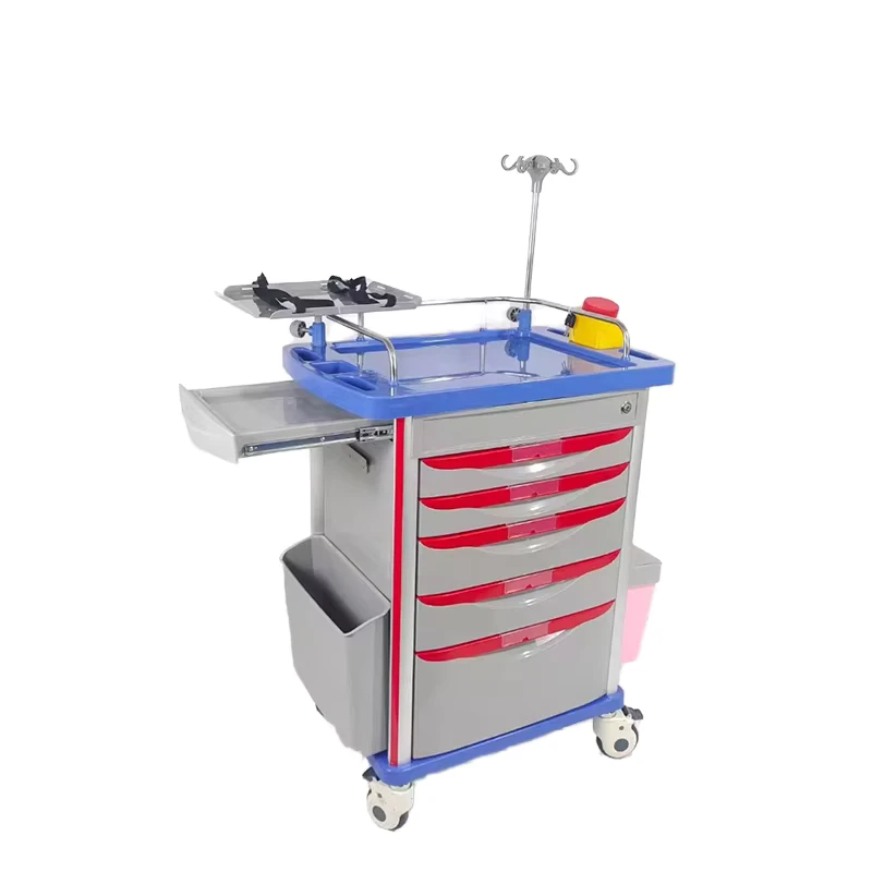 Customizable ABS Emergency Medical Trolley Crash Cart with Ample Storage for Clinics