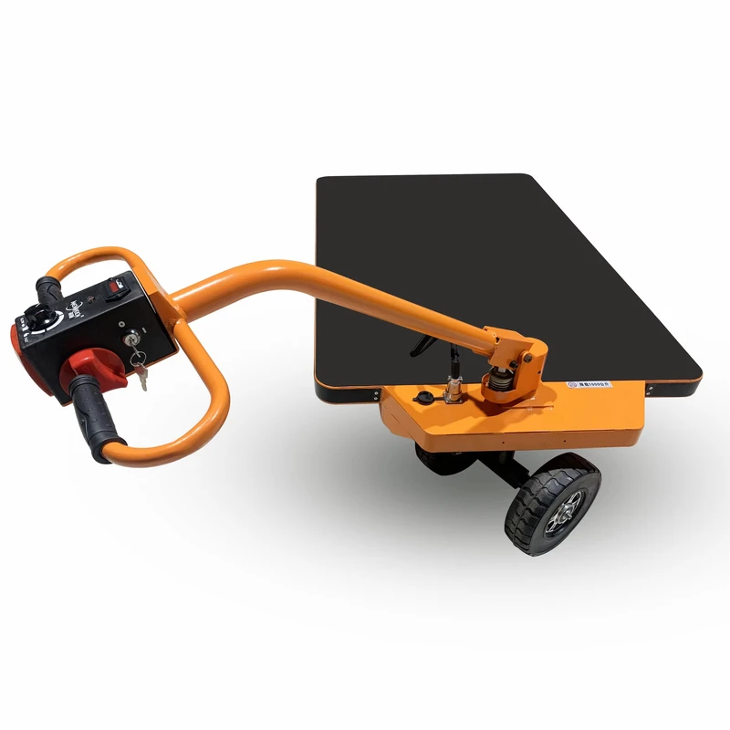 Customizable Electric Platform Trolley Battery Operated Steel Hand Cart with Four-Wheel OEM Wheelbarrow & Shopping Carts