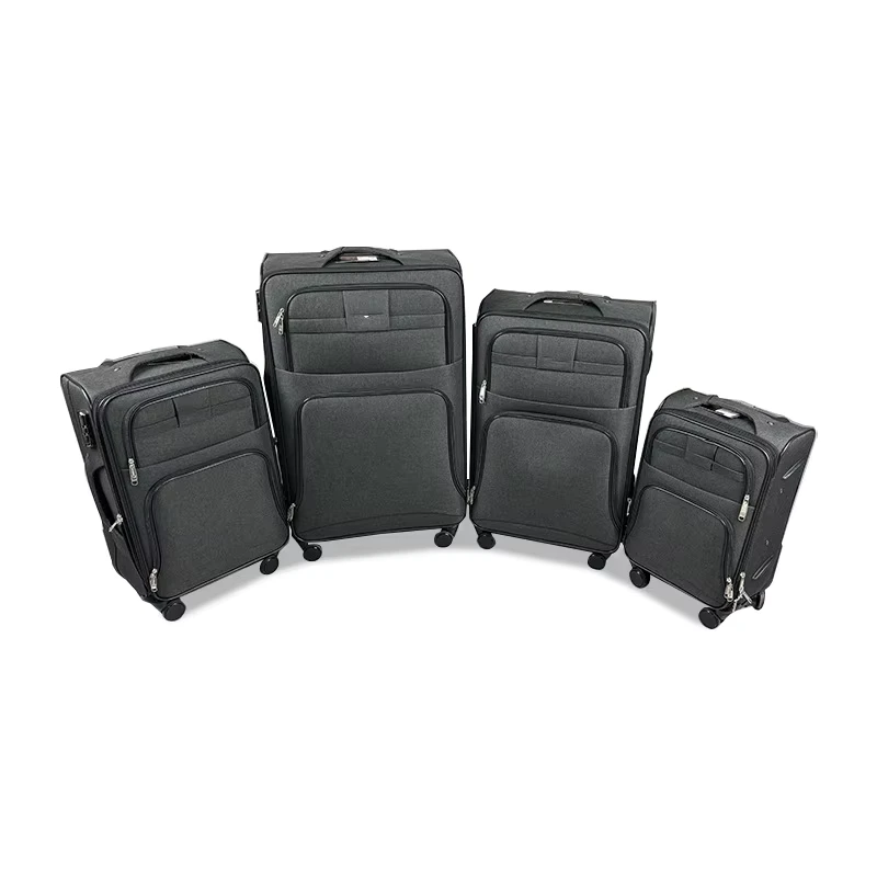 Customizable Extra Large Luxury Oxford Cloth Trolley Suitcase Lightweight Waterproof Travel Bag Soft Zipper Spinner Caster