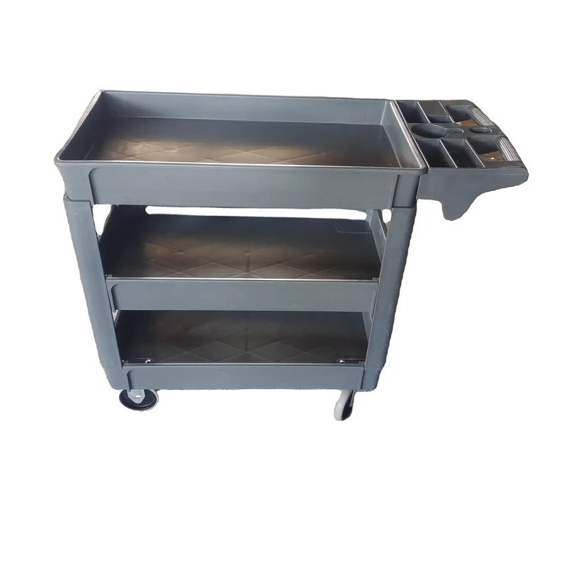 Customizable Four Wheel Plastic Utility Movable Service Cart OEM Support
