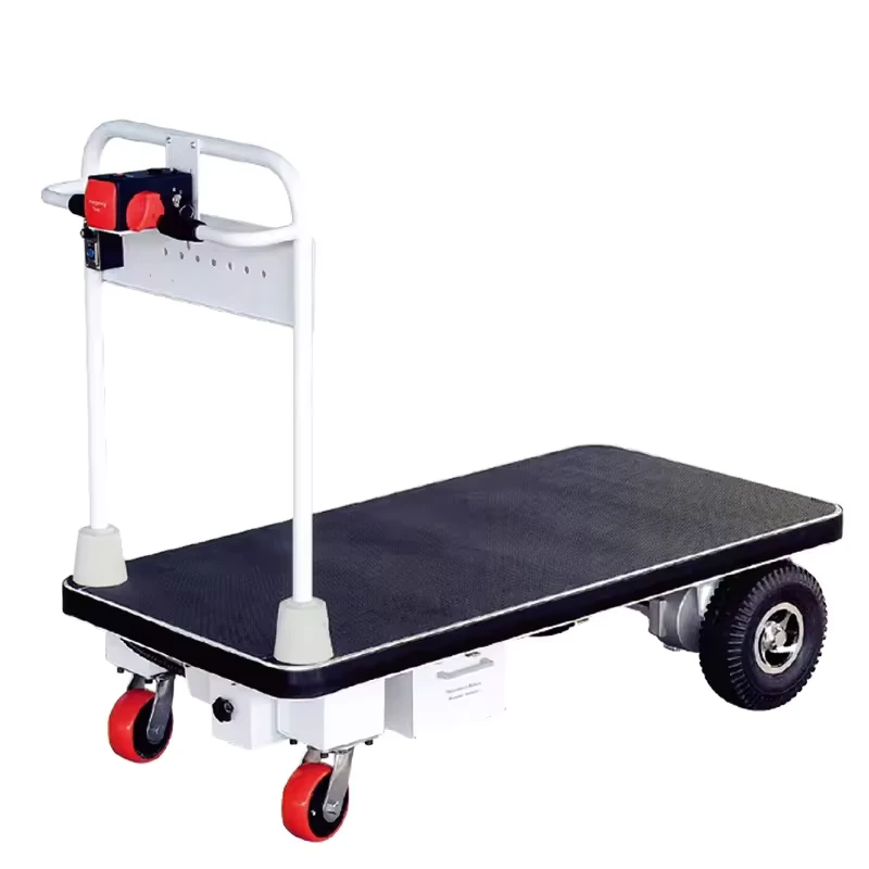 Customizable Four Wheel Stainless Steel Platform Electric Hand Truck Trolley OEM Supported