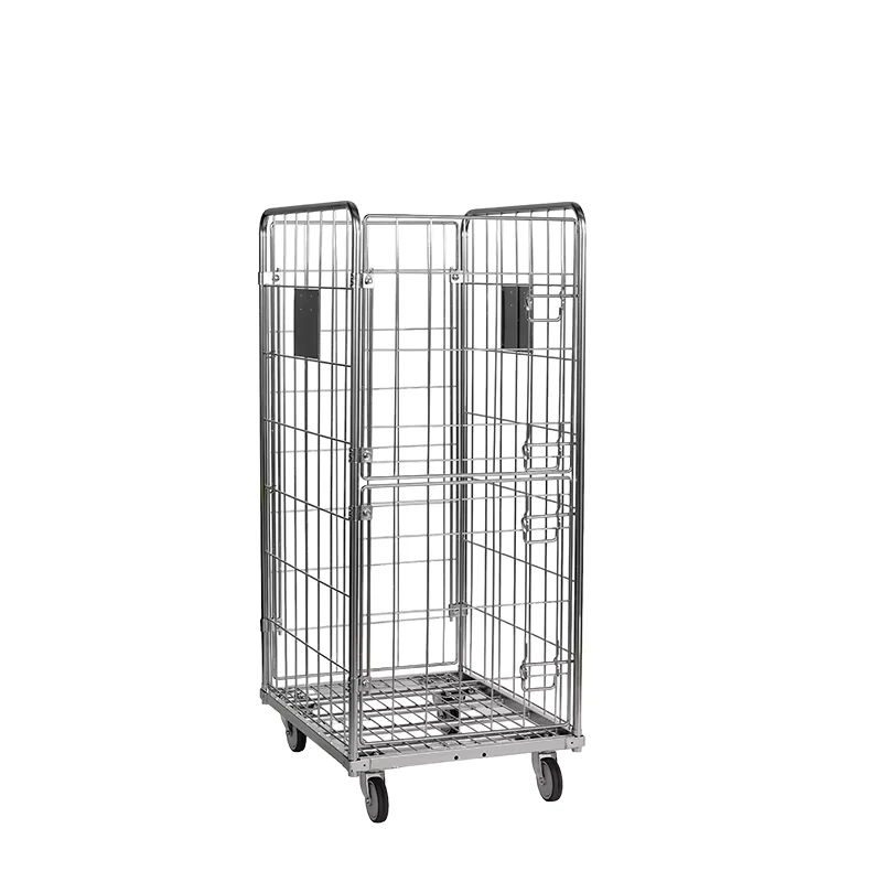 Customizable Heavy Duty Wire Roll Trolley Cage Big Foldable Design for Professional Storage and Cargo Equipment