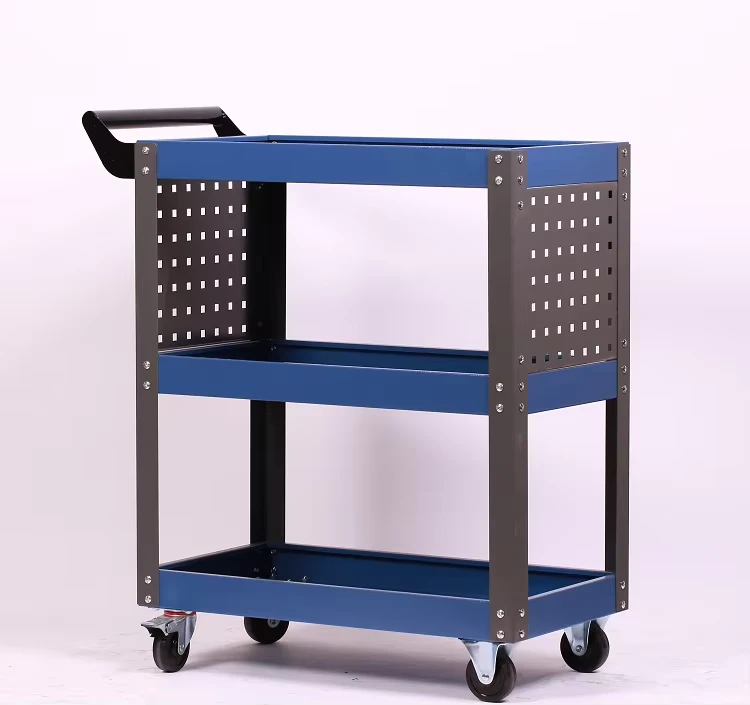 Customizable Industrial Metal Utility Tool Storage Trolley Work Wagon Cart with OEM & OBM Support Made From Durable Steel