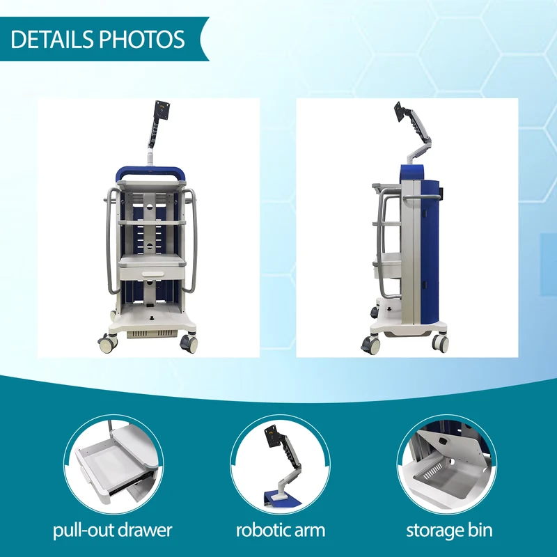 Customizable Medical Ultrasound Workstation Cart Portable Hospital Trolley Computer Hospital Furniture NBR NT 04 300 lb