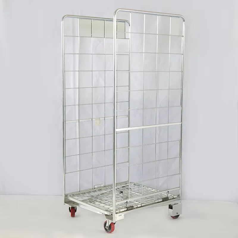 Customizable Medium Duty Steel Logistics Cage Cart Trolley 500kg Capacity Corrosion Resistant Smooth Rolling Cargo Storage