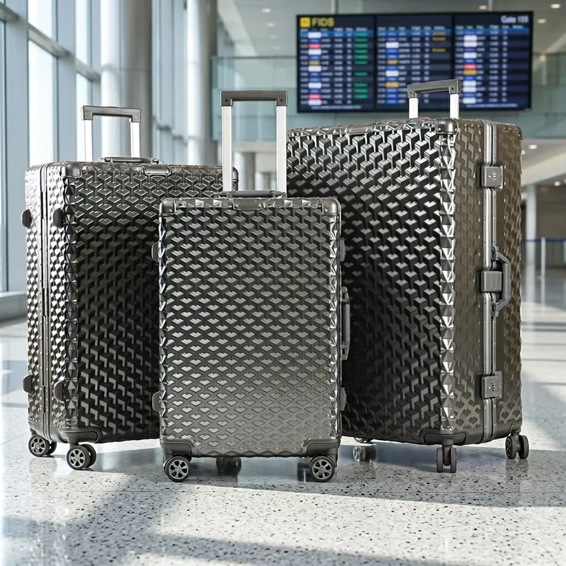 Customizable OEM ODM Travel Luggage Sets 20 24 28 Inch BSCI Unisex Waterproof Light Weight TSA Classic Polyester ABS+PC Trolley