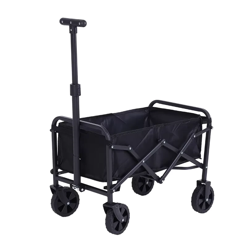 Customizable Stainless Steel Portable Outdoor Flat Foldable Shopping Cart Industrial Use Trailer For Camping & Stall