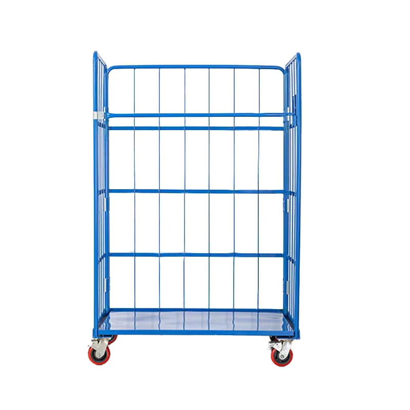 Customizable Steel Collapsible Logistics Cage Trolley with 500kg Load Capacity Durable Industrial Transport for Goods Handling