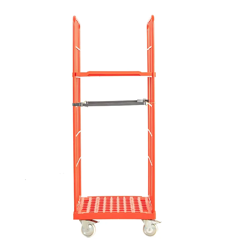 Customizable Steel Industrial Warehouse Roll Container Foldable Detachable Roll Cart Removable Cage Trolley 500kg Load Capacity