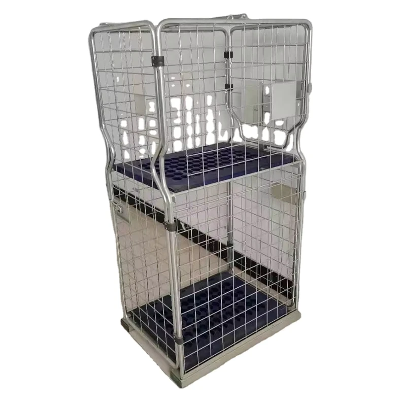 Customizable Steel Rolling Warehouse Cage Trolley Four Wheel Logistics Container Nestable Industrial Usage 100kg Load OEM