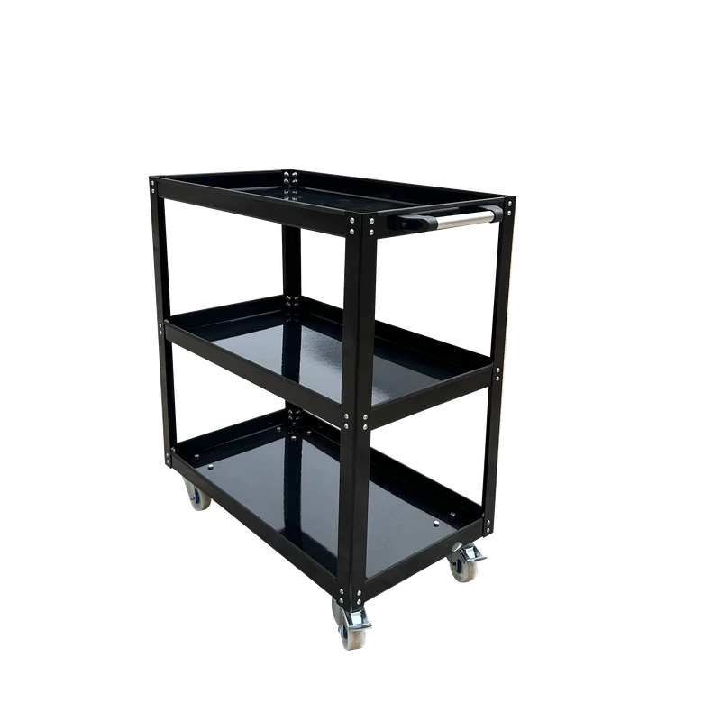 Customizable Three-Layer Dining Cart Metal Frame Acrylic Platform Roll Container Storage Hotel Service Trolley for Bar Tools