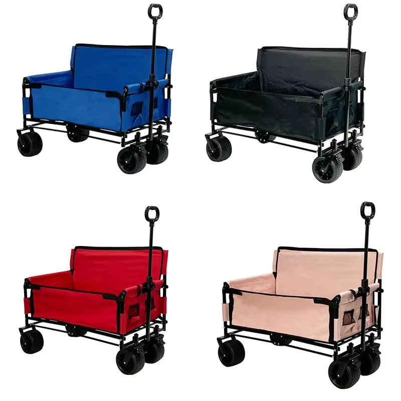 Customized 2-in-1 Beach Bench Car Outdoor Camping Handcart Multifunctional Seat Car Outdoor Folding Car
