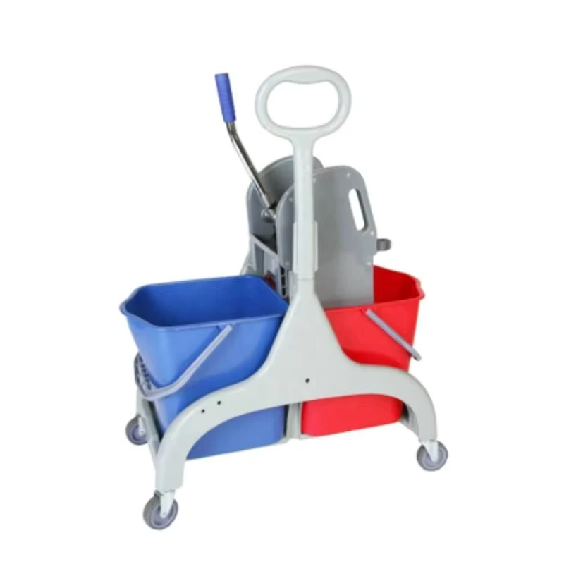 Customized Commercial Hotel Market Mop Floor Cleaning Trolley with Plastic Bucket