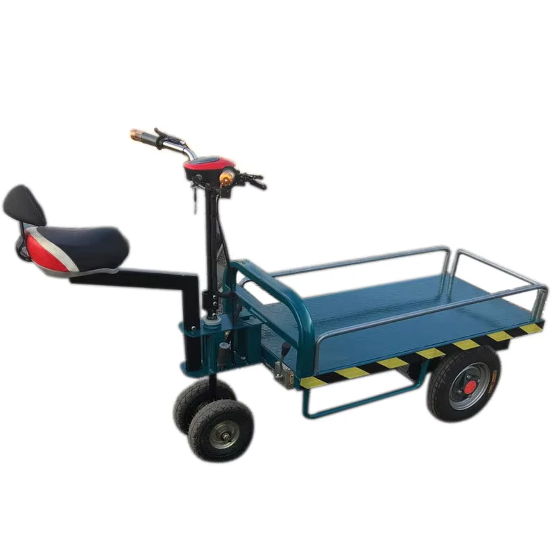 Customized Factory Express Workshop Electric Four Wheel Flatbed Truck Reverse Riding Donkey Design for Hand Carts Trolleys
