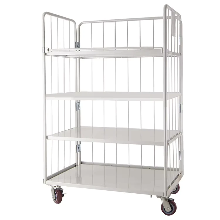Customized Laundry 3 Sided Roll Cage Roll Container for Logistics