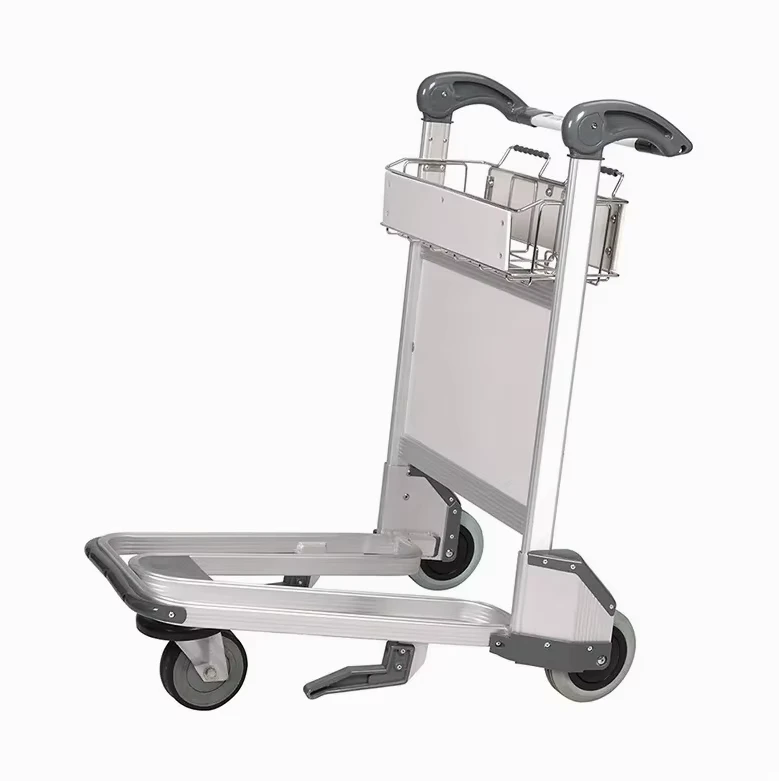 Customized Logo Aluminum Material Hotel Airport Airline Luggage Trolley Cart