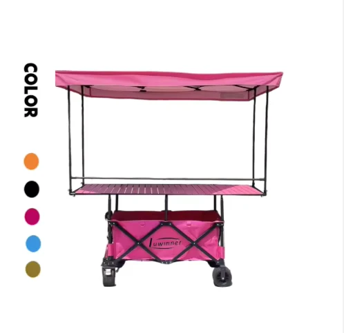 Customized Logo Large Outdoor Stall Trolley 167*60 Table Waterproof Awning Night Market New Lengthened Wider Four Wheel Dark