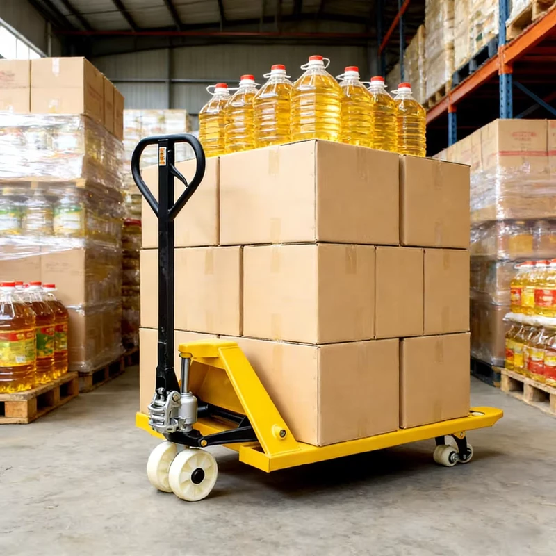 Customized Nylon PU Wheel Quick Lift Portable Transporting Manual Hand Pallet Truck