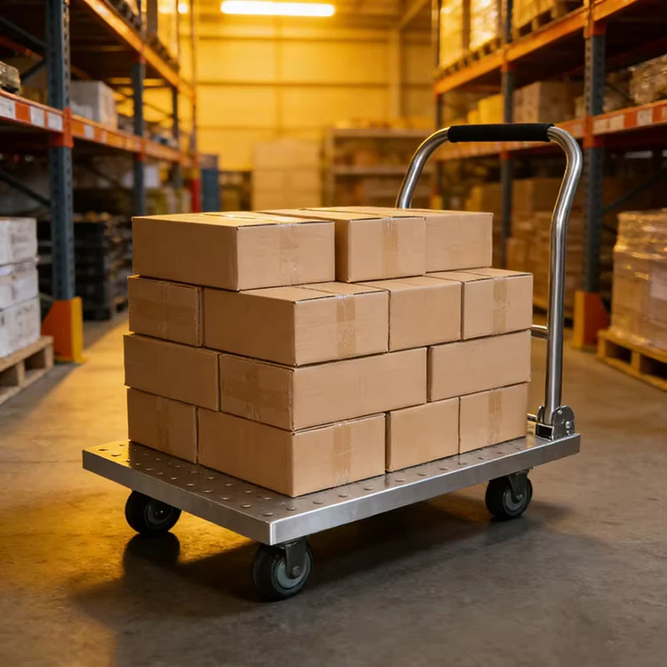 Customized OEM Carrying Goods Foldable Hand Trolley Cart Platform Hand Trolley Heavy Load Capacity