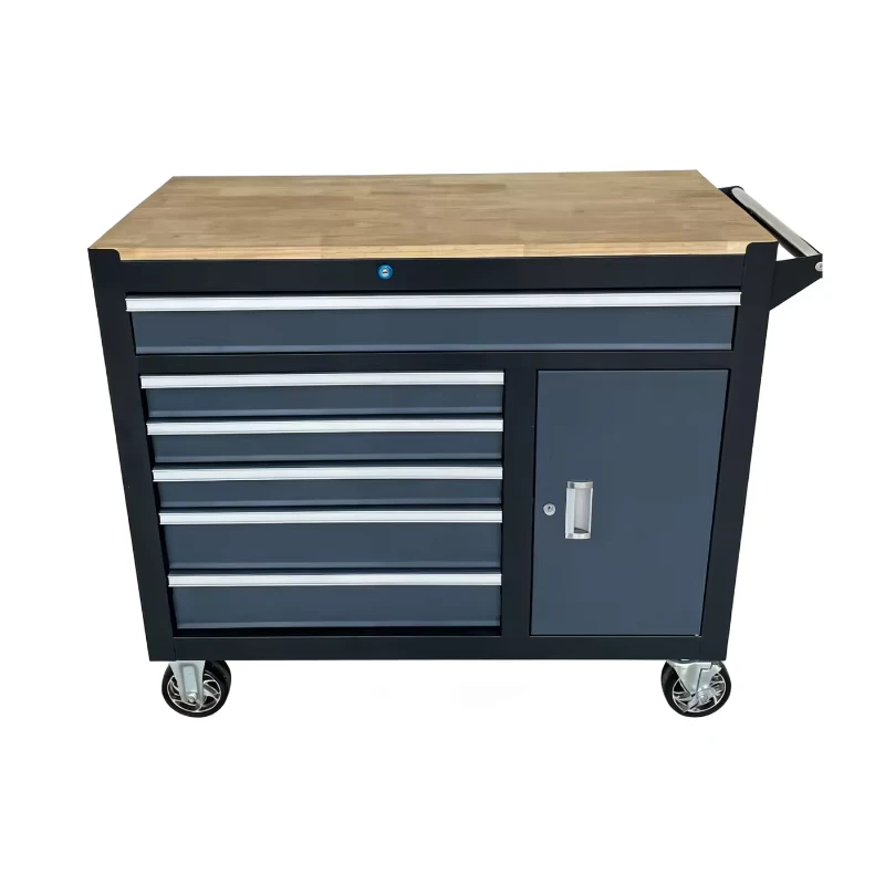 Customized OEM Metal Rolling Tool Cabinets with 6 Drawers Iron Workshop Tool Cart Trolley