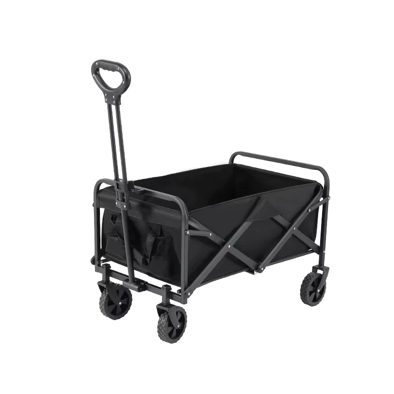 Customized Outdoor Camping Portable Trolley Cart 5inch Collapsible Event Folding Wagon Utility Cart