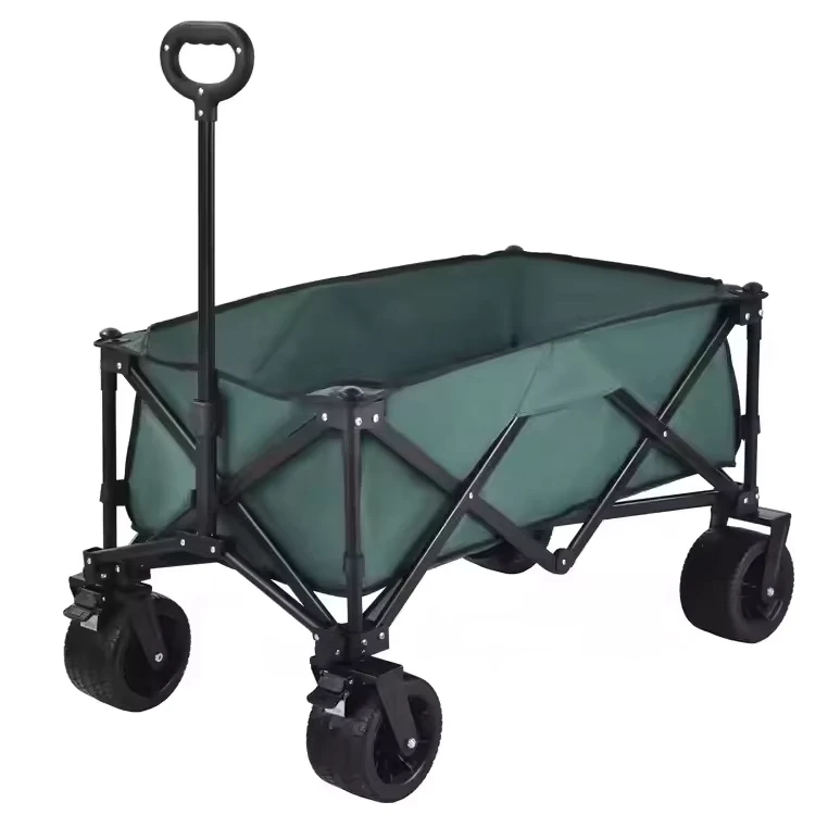 Customized Outdoor Steel Portable Beach Utility 8 Inch Folding Trolley OEM Shopping Colors Logo Camping