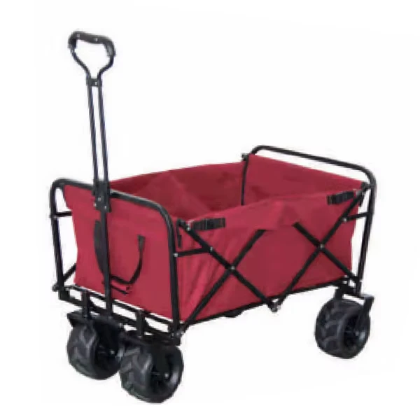 Customized Portable 2 in 1 Outdoor Utility Storage Folding Wagon Camping Sofa Seat Foldable Trolley Cart 600D Oxford Hand