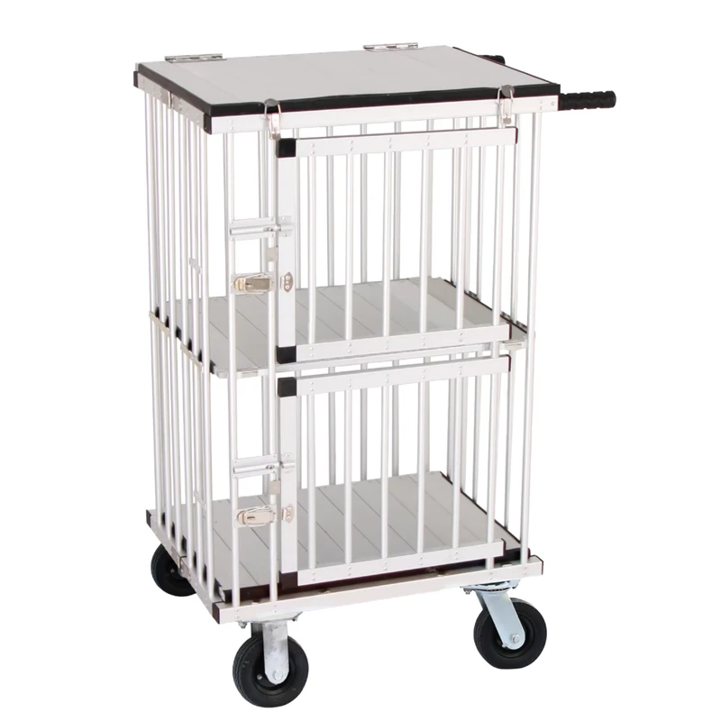 Customized Portable Pet Stroller Dog Show Cage Aluminum Dog Trolley Pet Show Trolley Other Pet Carriers Travel Products