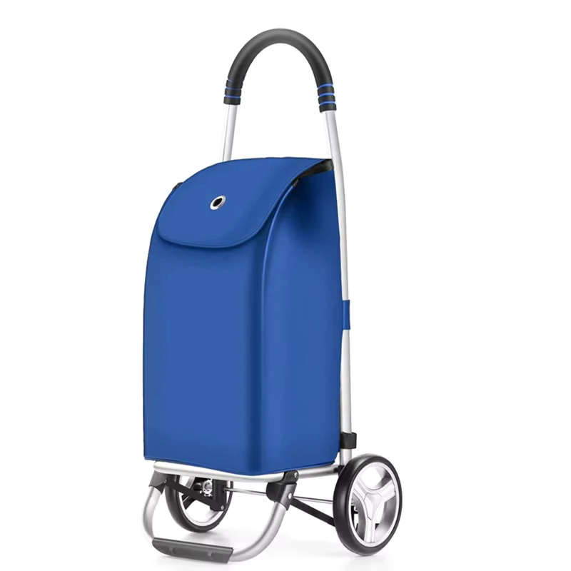 Customized Shopping Trolley Folding Grocery Trolley Carts Supermarket Portable Household Trolley Cart