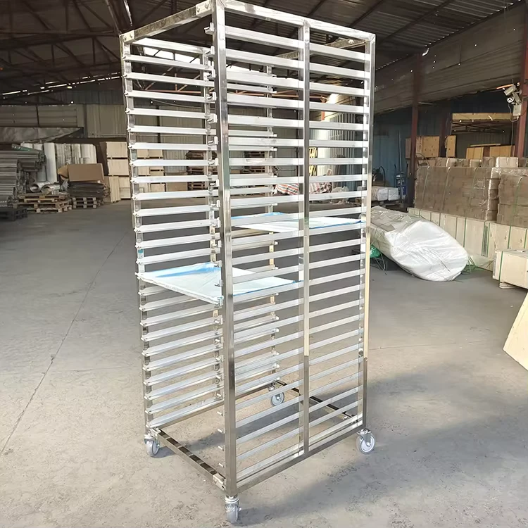 Customized Stainless Steel Bake Rack Commercial Multilayers Bakery Cake Thickened Tray Rack Truck Kitchen Serving Trolley Cart