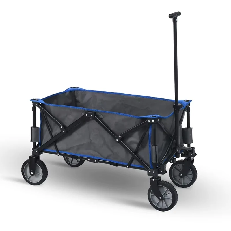 Customized Sturdy Steel Portable Folding Beach Camping Wagon Trolley Outdoor Cart