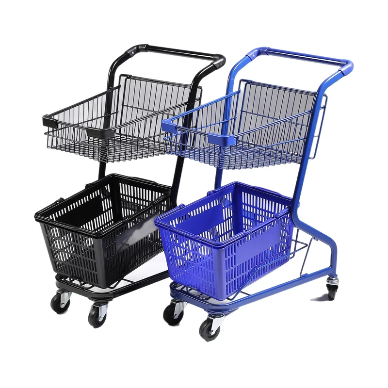 Customized Supermarket Trolleys Bag Toy Supermarket Trolley Plastic Hand Push Cart With Wheels