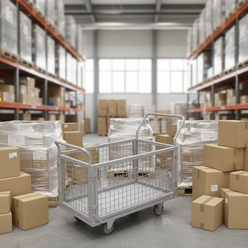 Customized Transportation Flat Packing Collapsible Hand Carts & Troleys Trucks Cage Trolley Push Cart
