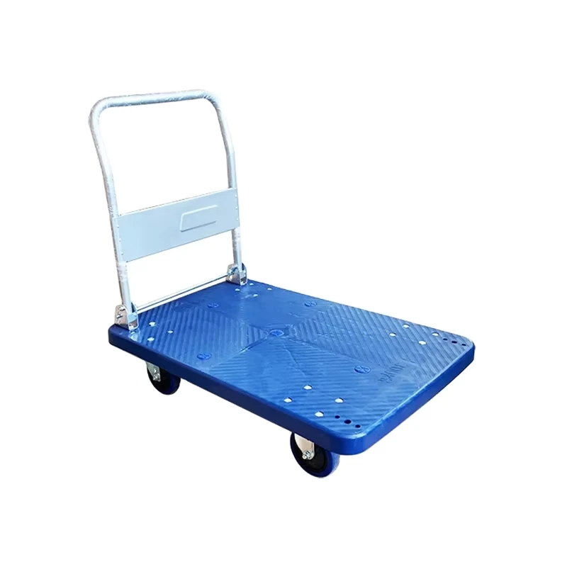 Customized Used Hevy Duty Plastic Platform Hand Foldable Trolley Cart
