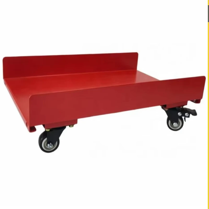 Customized Variegated Color Smooth Rolling Platform Utility Cart Supermarket Goods Carry Metal Trolley Cart