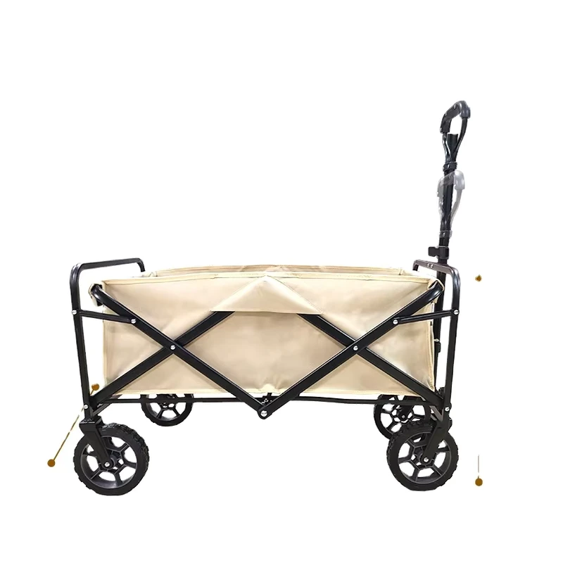 DC 7803 Portable Folding Wagon Trolley Cart Iron Construction Durable for Outdoor Garden Storage Tools Collapsible