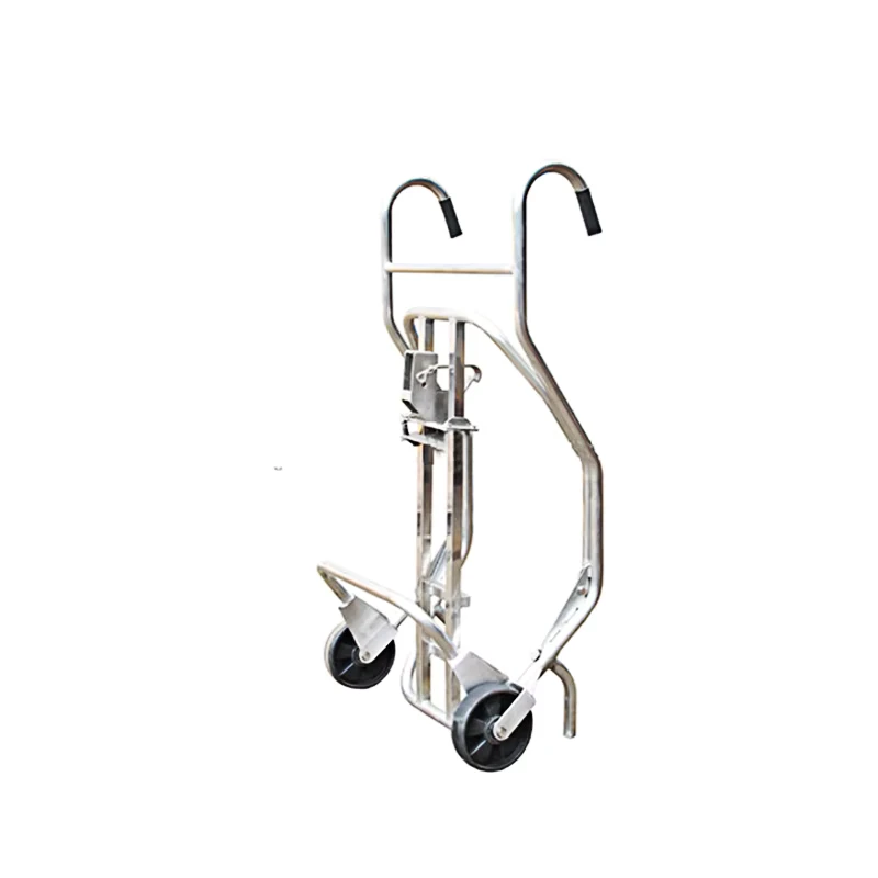 DE500 Stainless Steel Oil Tank Hand Cart Oil Drum Trolley Manual Drum Porter