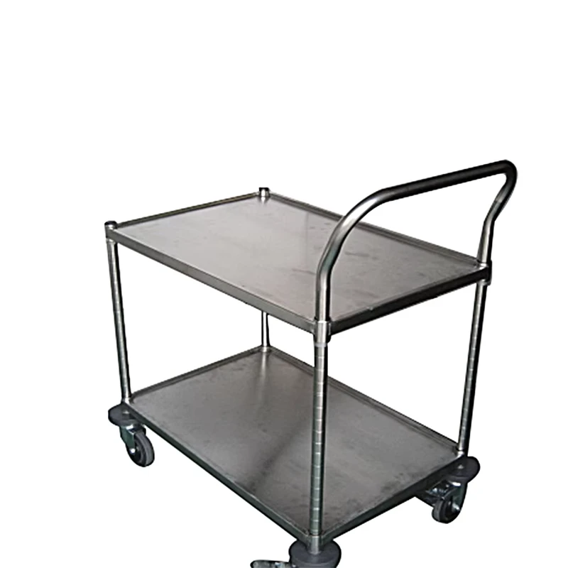 DLPO Most Popular Plat Steel Metal Hand Trolley with Wheels for Warehouse