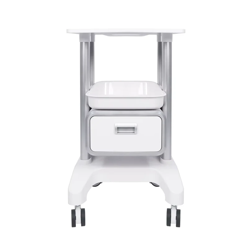 DPL Contemporary ABS Beauty Salon Trolley with 1 Drawer Maximum Load 100kG for Facial Salons Hospital & Hotel Use