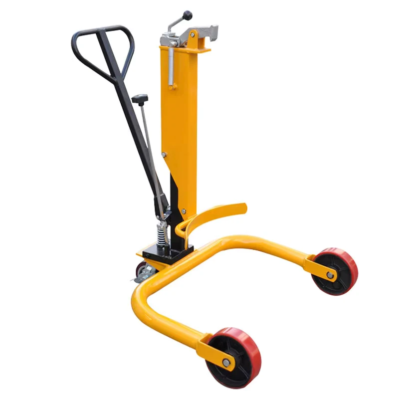 DT250 Manual Hydraulic Oil Barrel Carrier Hand Pull Lifting Forklift Discharging Loading Unloading Vehicle 350kg