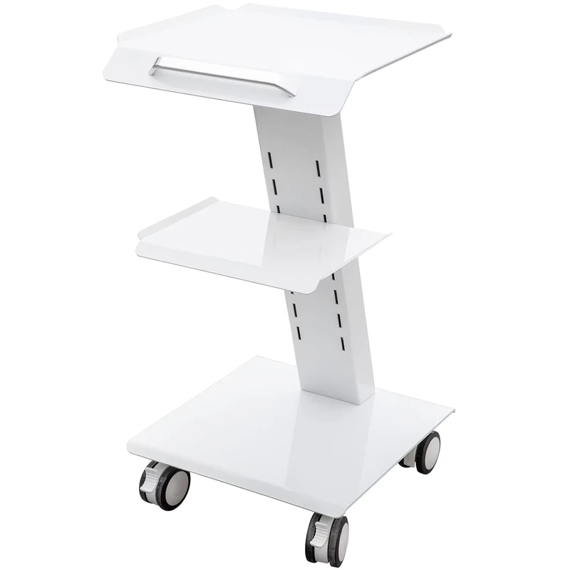 Dentist Cart Multi Function Mobile Lab Cart with Built in Socket 3 Layers Trolley for Dental Hospital Nurse Emergency
