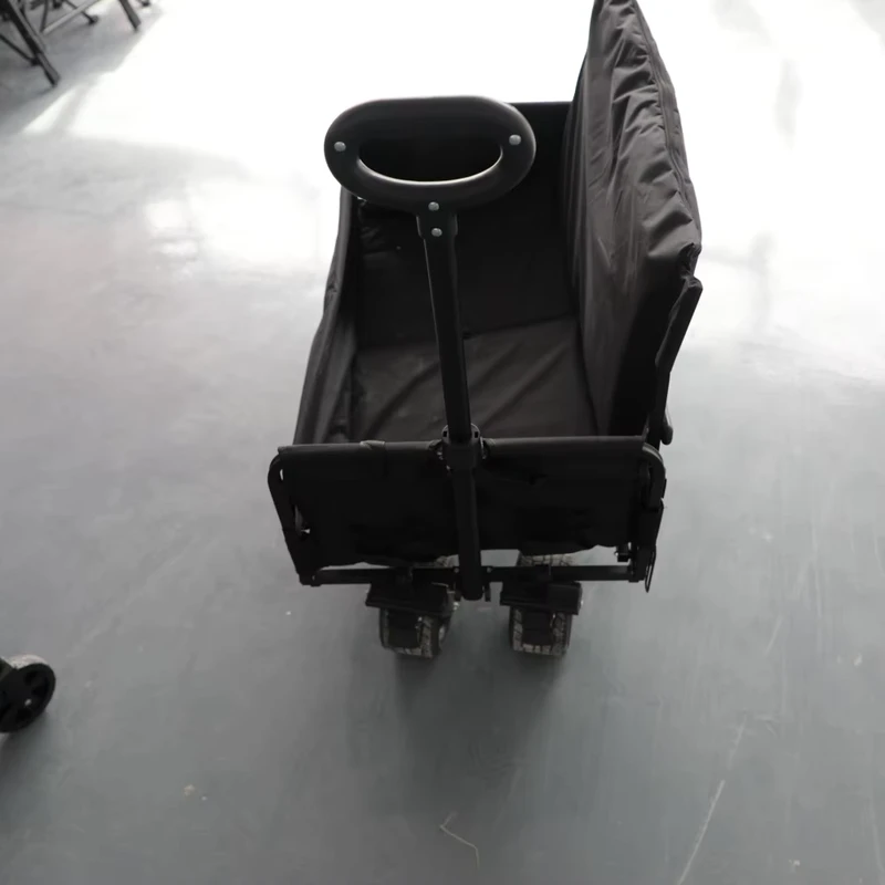 Detachable Camper Outdoor Trolley Camping Portable Folding Handcart Handle Ultra Light Flat Fold Trailer Swivel Wheels