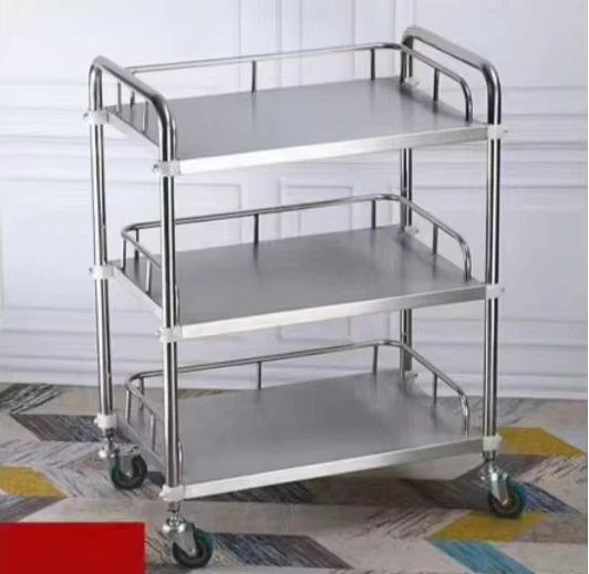 Detachable Stainless Steel Medical Utility Cart Emergency Crash Trolley