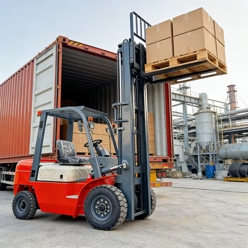 Diesel Forklift 2 Tons CE EPA Fork Positioner Side Shifter Warehouse Farm Forklift 3 Stage Mast